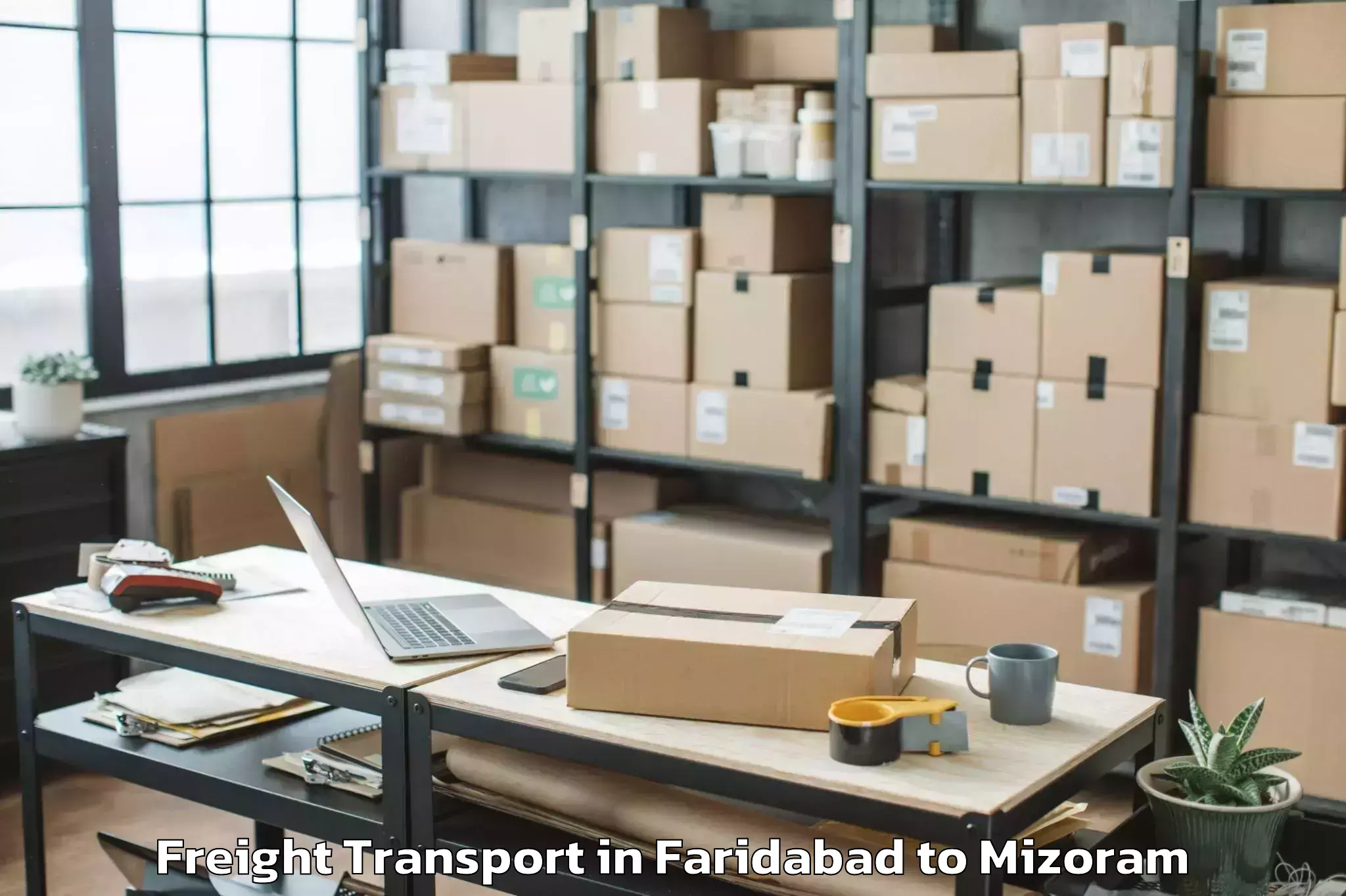 Book Your Faridabad to Hnahthial Freight Transport Today